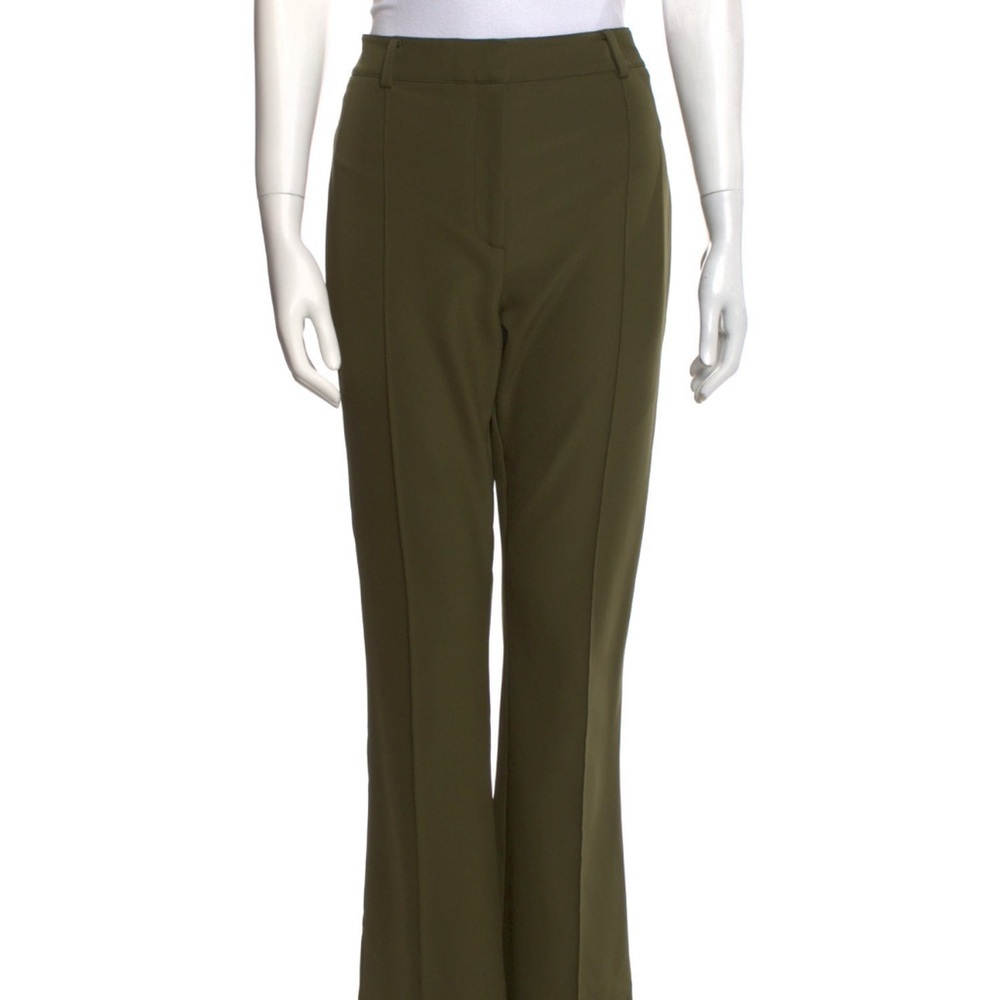 Veronica Beard Olive Green Boot-Cut Pants